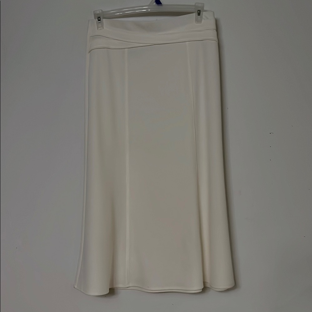 NYC Cream A-Line Midi Skirt Casual